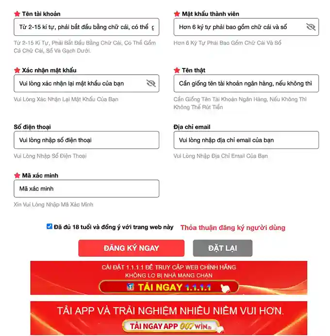 Dễ Dàng Tham Gia Với 007WIN Đăng Ký Miễn Phí